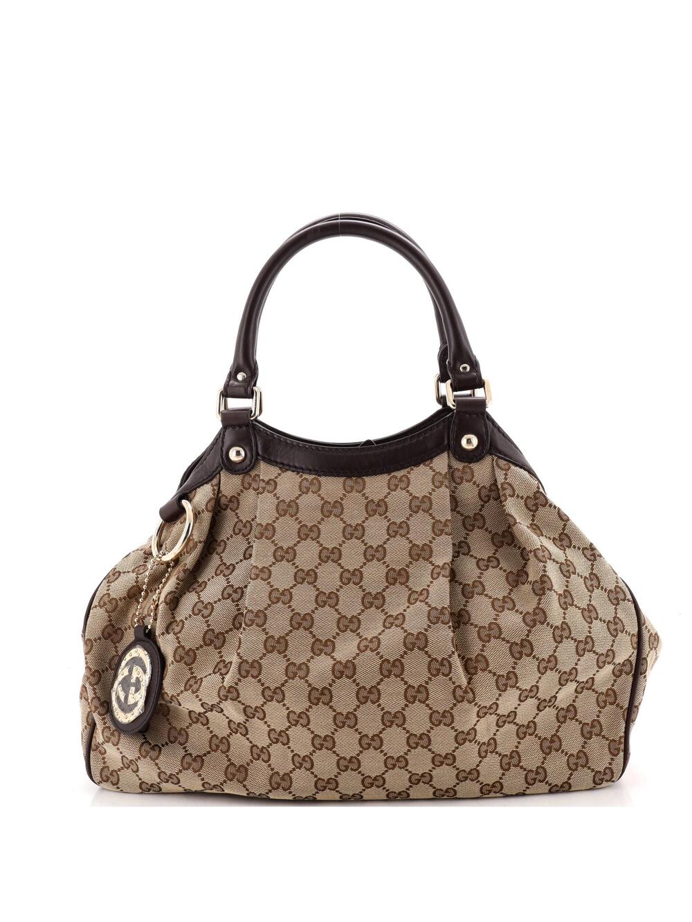 Gucci Sukey Tote Gg Canvas With Leather #303518G98B